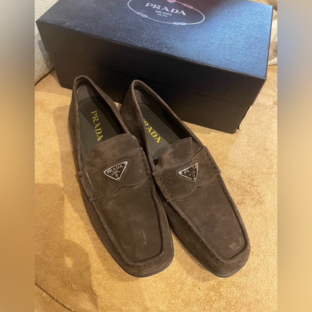 Prada Men's Brown Loafers size 9.5